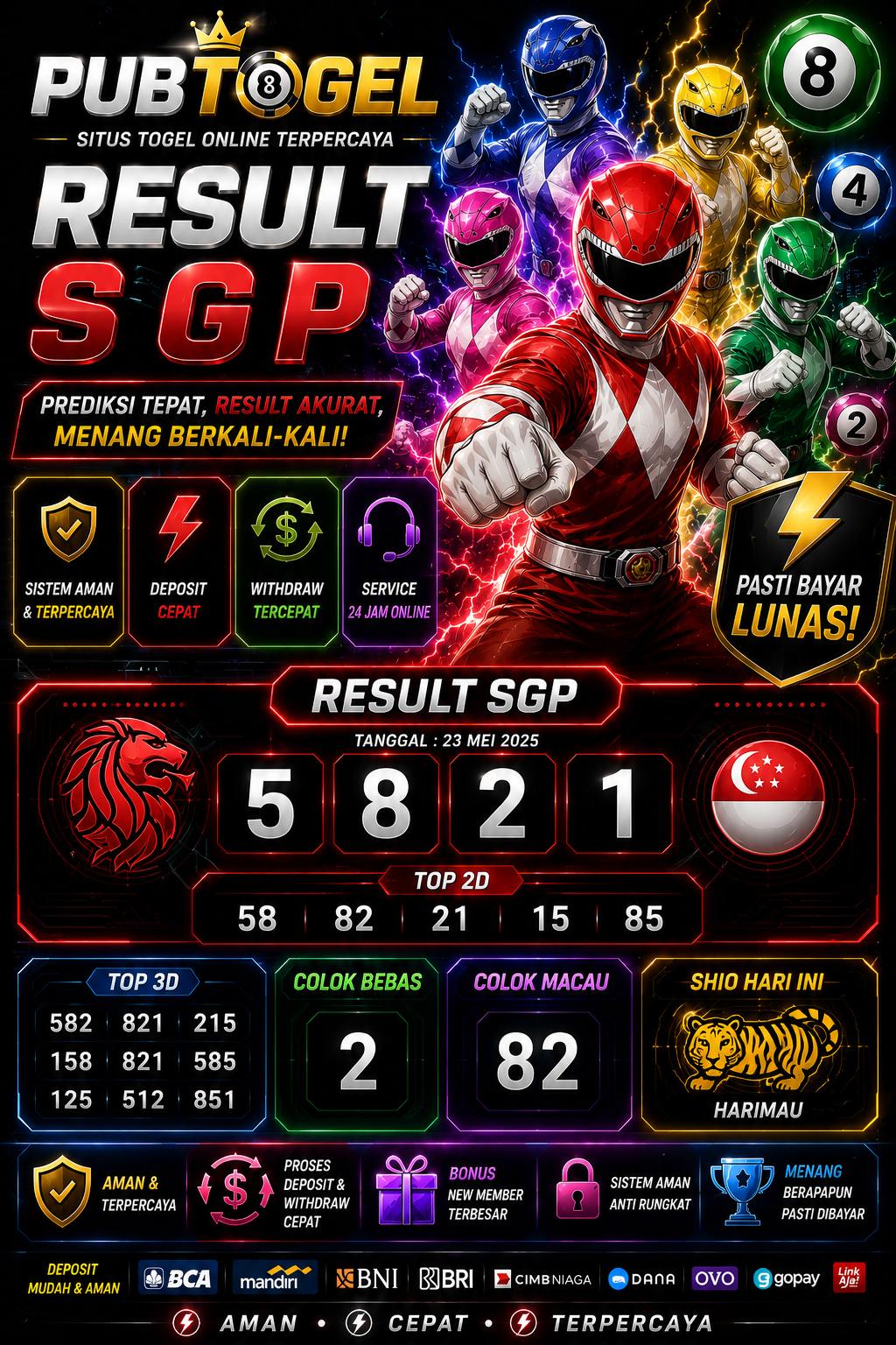 PUBTOGEL : Result SGP Toto Togel Hari Ini Tercepat dan Terlengkap